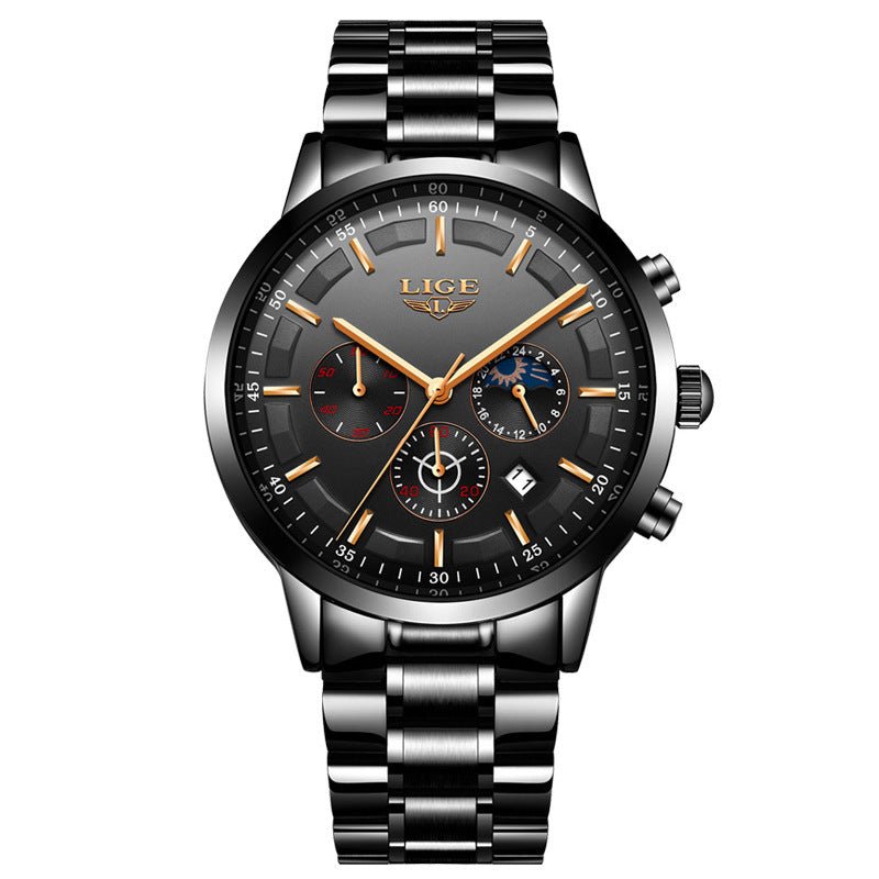 Men's Fashion Waterproof Moon Quartz Business Sports Watch - MH TRENDS & STYLES