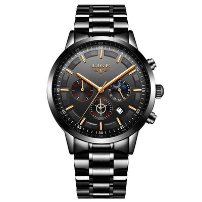 Men's Fashion Waterproof Moon Quartz Business Sports Watch - MH TRENDS & STYLES