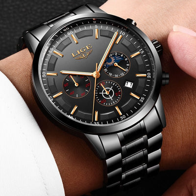Men's Fashion Waterproof Moon Quartz Business Sports Watch - MH TRENDS & STYLES