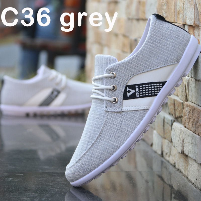 Men'S Soft - Soled Canvas Shoes, Sports And Leisure Old Beijing Cloth Shoes, Peas Shoes - MH TRENDS & STYLES