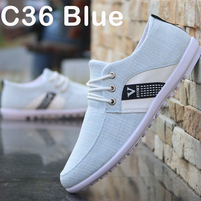 Men'S Soft - Soled Canvas Shoes, Sports And Leisure Old Beijing Cloth Shoes, Peas Shoes - MH TRENDS & STYLES