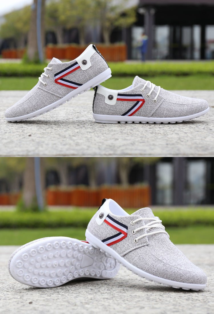 Men'S Soft - Soled Canvas Shoes, Sports And Leisure Old Beijing Cloth Shoes, Peas Shoes - MH TRENDS & STYLES