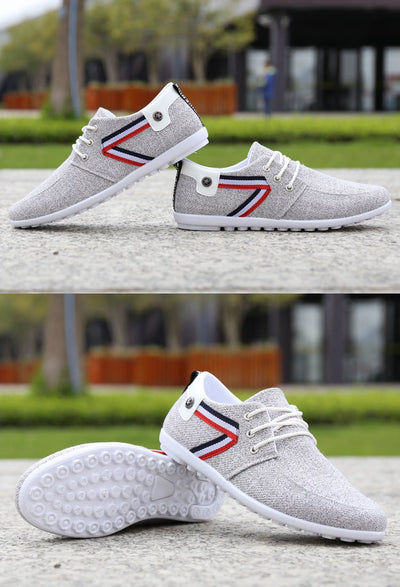 Men'S Soft - Soled Canvas Shoes, Sports And Leisure Old Beijing Cloth Shoes, Peas Shoes - MH TRENDS & STYLES