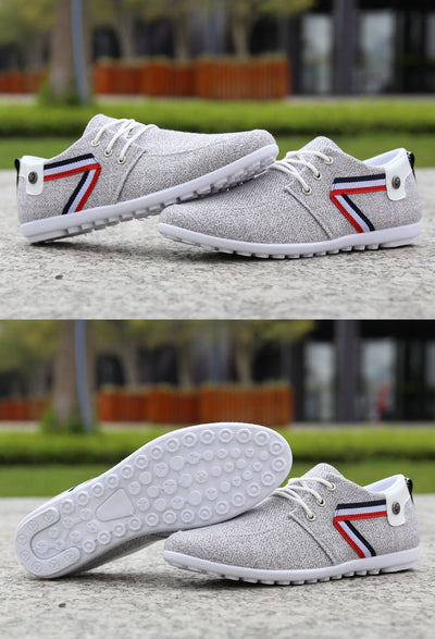 Men'S Soft - Soled Canvas Shoes, Sports And Leisure Old Beijing Cloth Shoes, Peas Shoes - MH TRENDS & STYLES