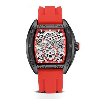 Men's Wine Barrel Type Mechanical Watch Silicone Tape - MH TRENDS & STYLES