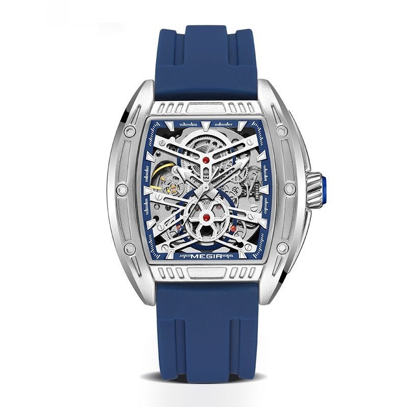 Men's Wine Barrel Type Mechanical Watch Silicone Tape - MH TRENDS & STYLES