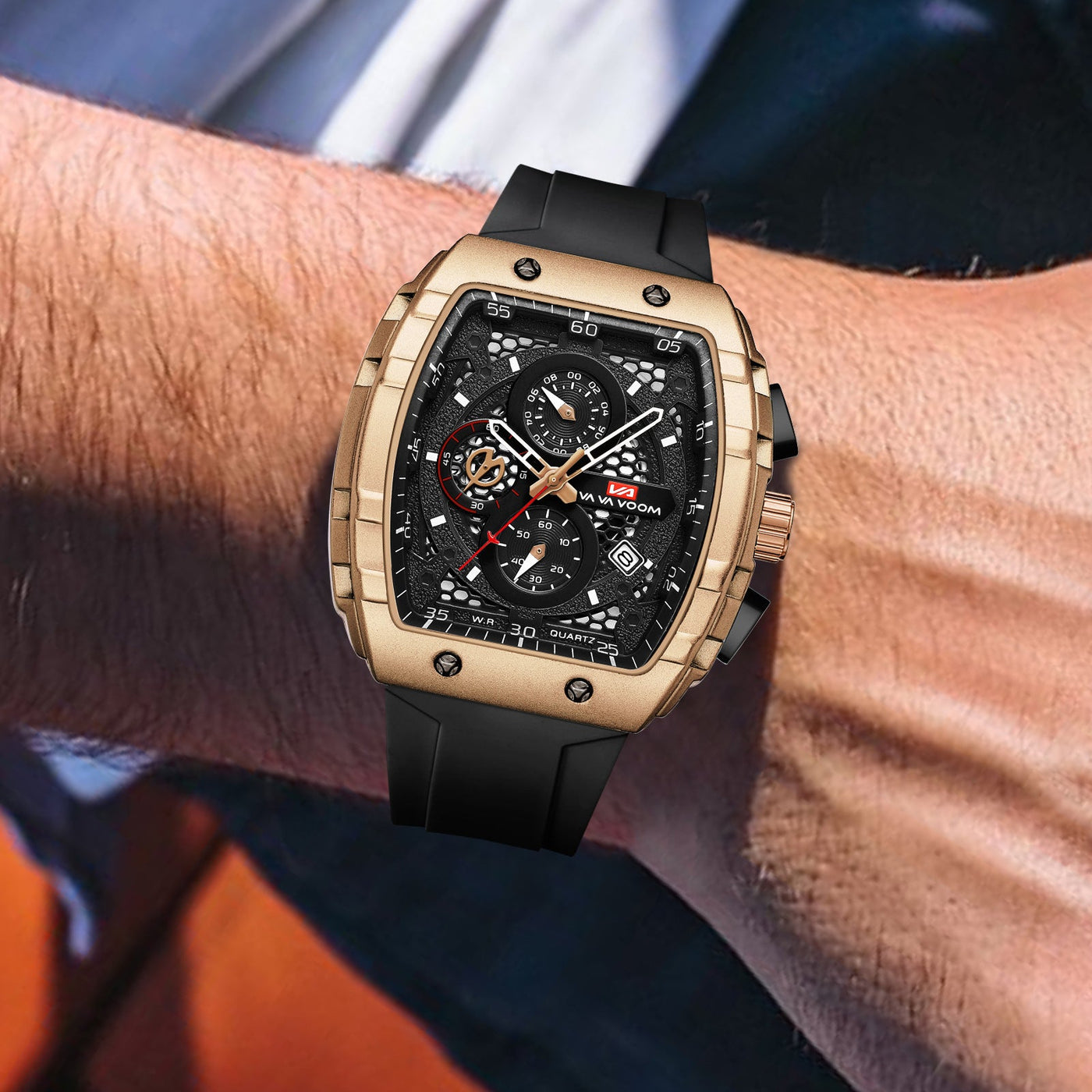 Multifunctional Business Waterproof Calendar Wine Barrel Non - automatic Mechanical Watch - MH TRENDS & STYLES