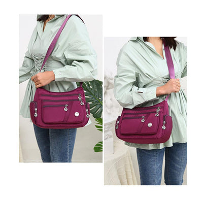 Nylon Multi - Compartment Casual One - Shoulder Messenger Bag - MH TRENDS & STYLES