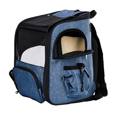 Pet Carrier Backpack, Expandable Cat Dog Carrier With Back Extension, Breathable Mesh Travel Backpack For Small Dogs Cats, Soft - Sided Pet Backpack Holds Up To 26 Lbs - MH TRENDS & STYLES