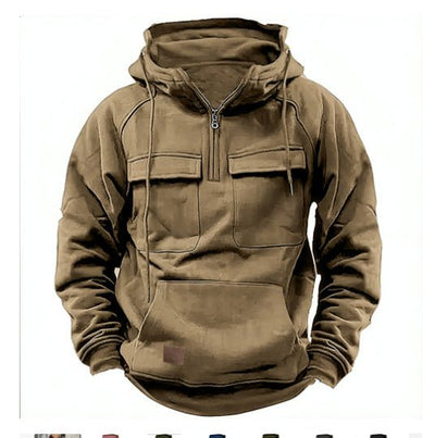 Premium Men’s Zip - Up Hoodie Sweatshirt | Casual Sportswear with Drawstring & Kangaroo Pocket - MH TRENDS & STYLES