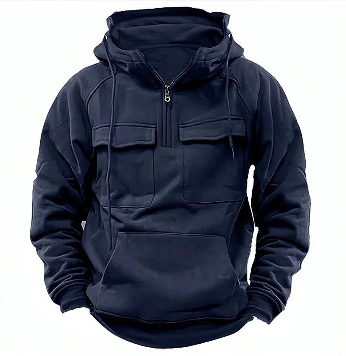 Premium Men’s Zip - Up Hoodie Sweatshirt | Casual Sportswear with Drawstring & Kangaroo Pocket - MH TRENDS & STYLES