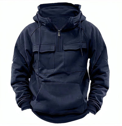 Premium Men’s Zip - Up Hoodie Sweatshirt | Casual Sportswear with Drawstring & Kangaroo Pocket - MH TRENDS & STYLES