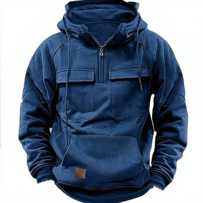 Premium Men’s Zip - Up Hoodie Sweatshirt | Casual Sportswear with Drawstring & Kangaroo Pocket - MH TRENDS & STYLES