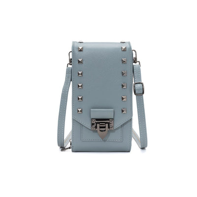 Rivet Design Shoulder Bags Mobile Phone Handbag Solid Color Crossbody Bags Women - MH TRENDS & STYLES