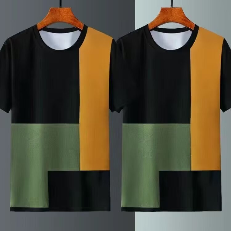 Summer Ice Silk Short Sleeve T-shirt Men - MH TRENDS & STYLES