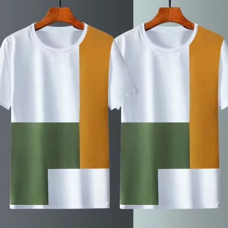 Summer Ice Silk Short Sleeve T-shirt Men - MH TRENDS & STYLES