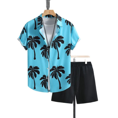 Summer Men's Short - sleeved Shirt Pants Suit - MH TRENDS & STYLES