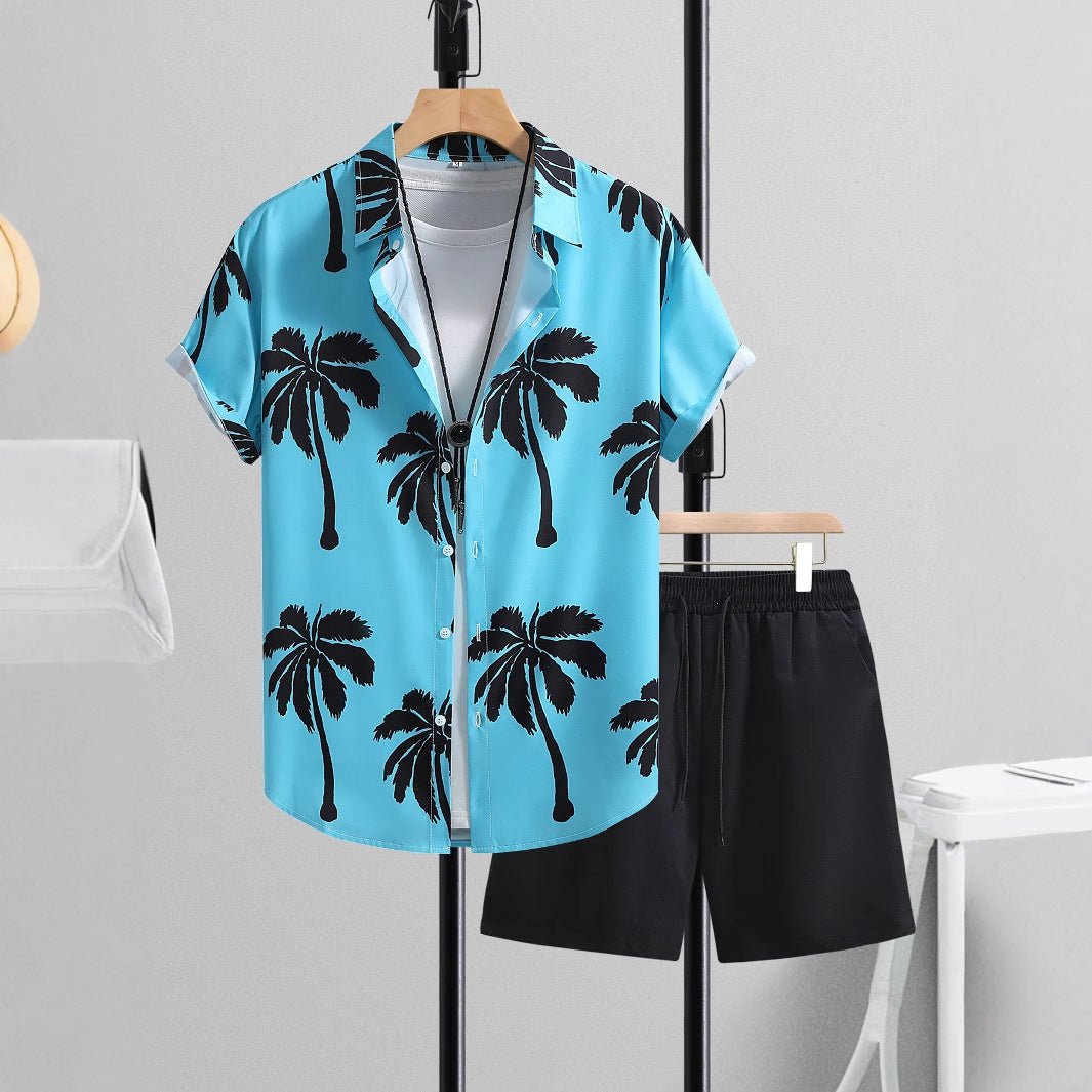 Summer Men's Short - sleeved Shirt Pants Suit - MH TRENDS & STYLES