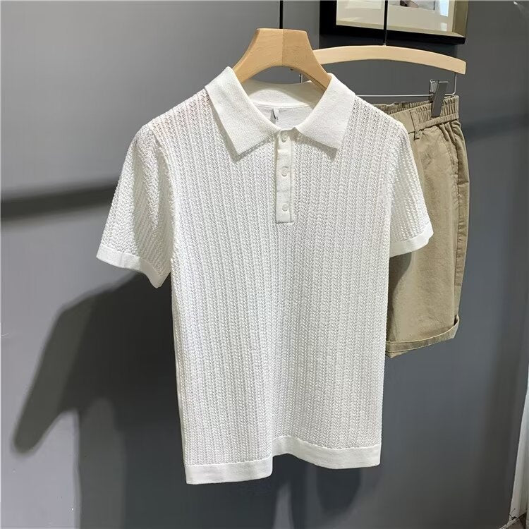 Summer New All - matching Lapel T-shirt Men - MH TRENDS & STYLES