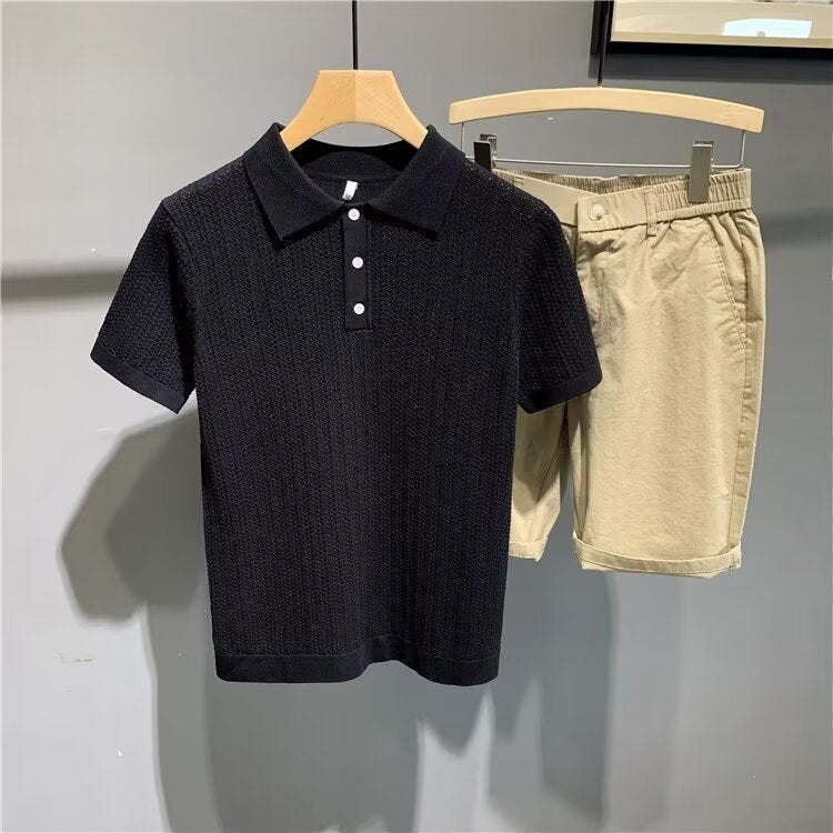 Summer New All - matching Lapel T-shirt Men - MH TRENDS & STYLES