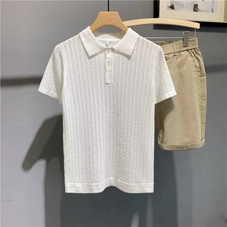 Summer New All - matching Lapel T-shirt Men - MH TRENDS & STYLES