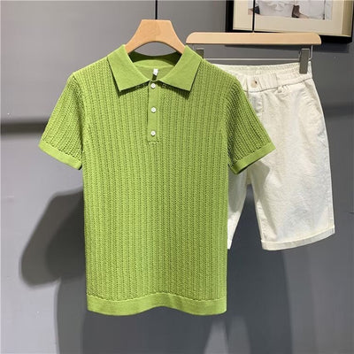 Summer New All - matching Lapel T-shirt Men - MH TRENDS & STYLES