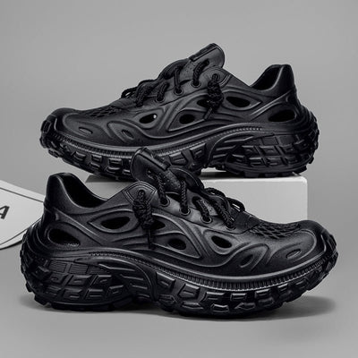 Summer Outdoor Non - slip Sandals Men's Thick - soled Poop Feeling Couple Hole Shoes Covered Heel Slippers - MH TRENDS & STYLES