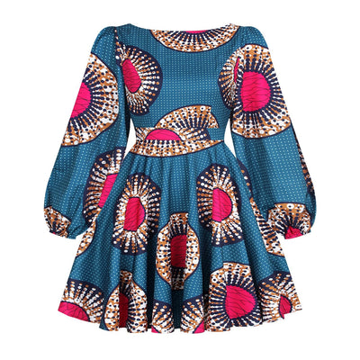 U - shaped back long - sleeved autumn dress short dress - MH TRENDS & STYLES