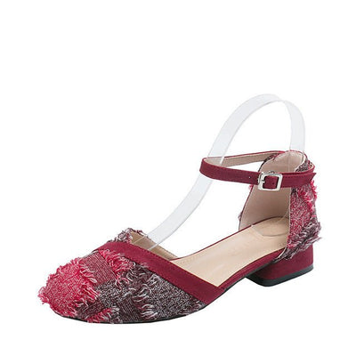 Womens Flats Shoes Ankle Strap Dorsay Low Heels - MH TRENDS & STYLES