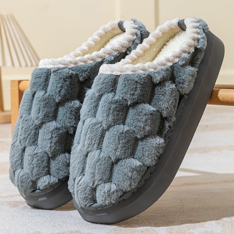 Women's Indoor Non - slip Thick Bottom And Warm Keeping Cotton Slippers - MH TRENDS & STYLES