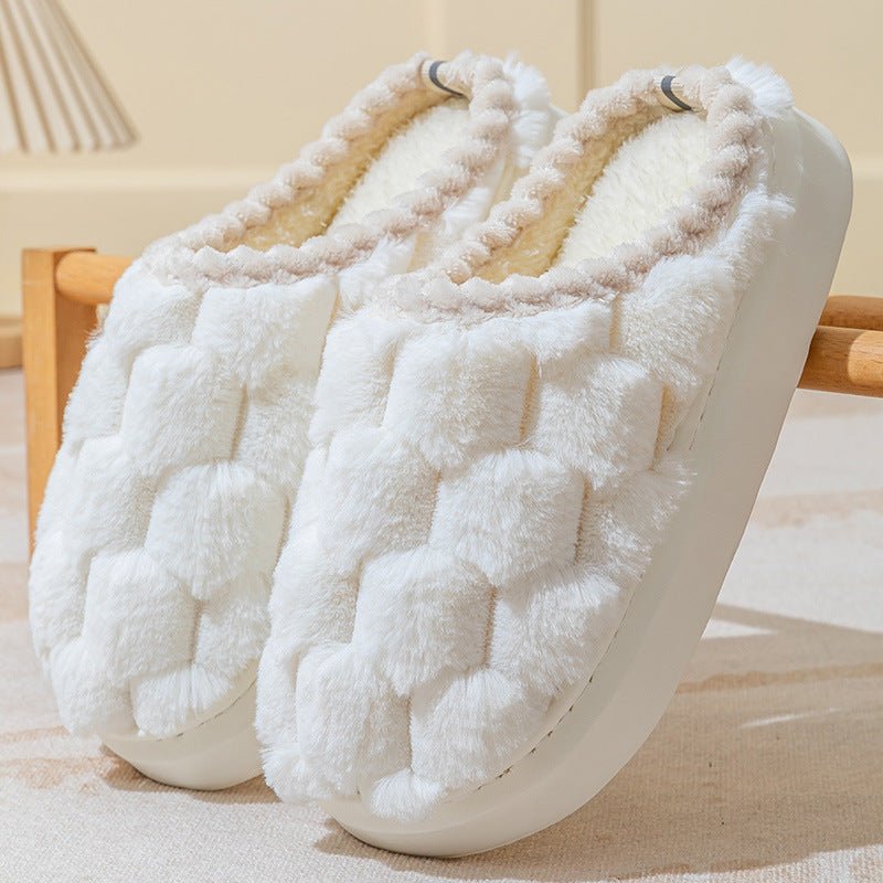 Women's Indoor Non - slip Thick Bottom And Warm Keeping Cotton Slippers - MH TRENDS & STYLES