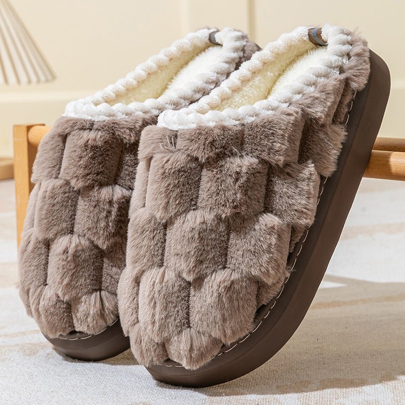 Women's Indoor Non - slip Thick Bottom And Warm Keeping Cotton Slippers - MH TRENDS & STYLES